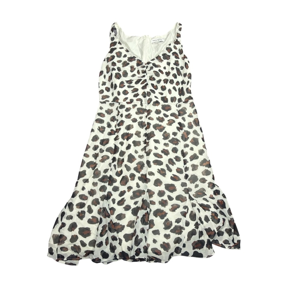 Kate Young for Target Leopard‎ Print V-Neck Sleeveless Fit & Flare Dress Size 8